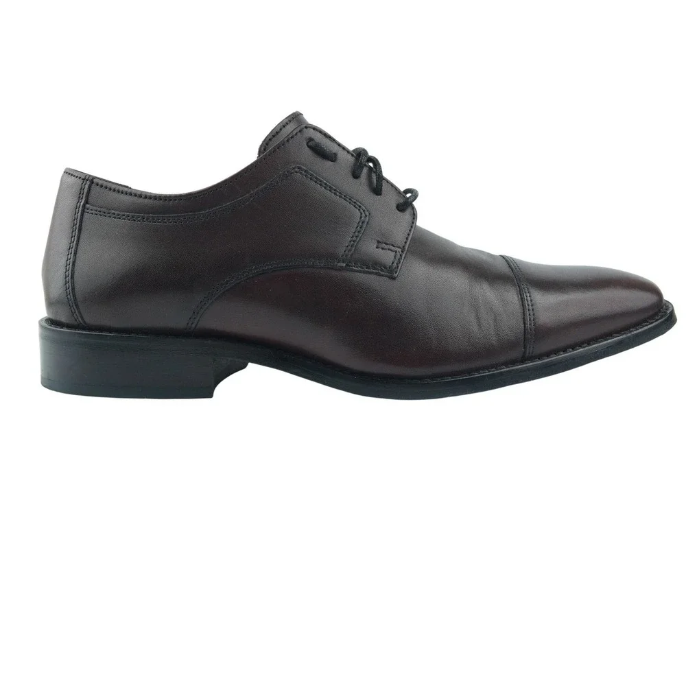 J. Murphy Johnston & Murphy Dress Shoes Mens 9.5M Burgundy Cap Toe Leather‎